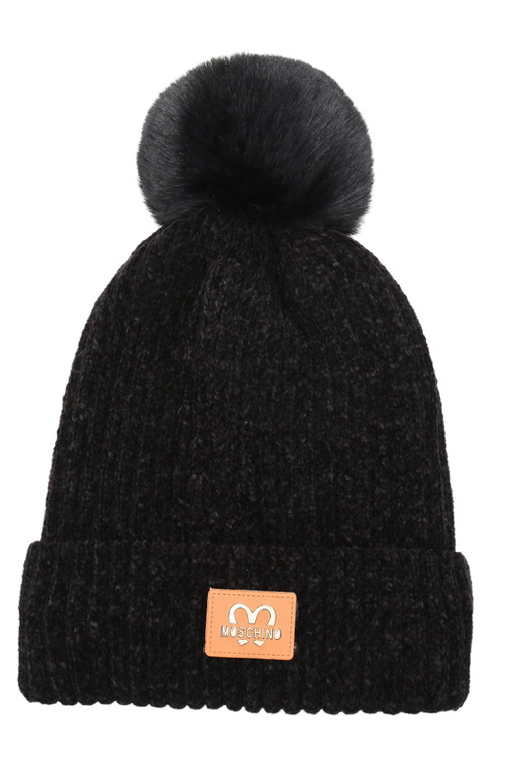 Women Amazing Solid Pattern Hair Ball Attached Cozy Knitted Hat