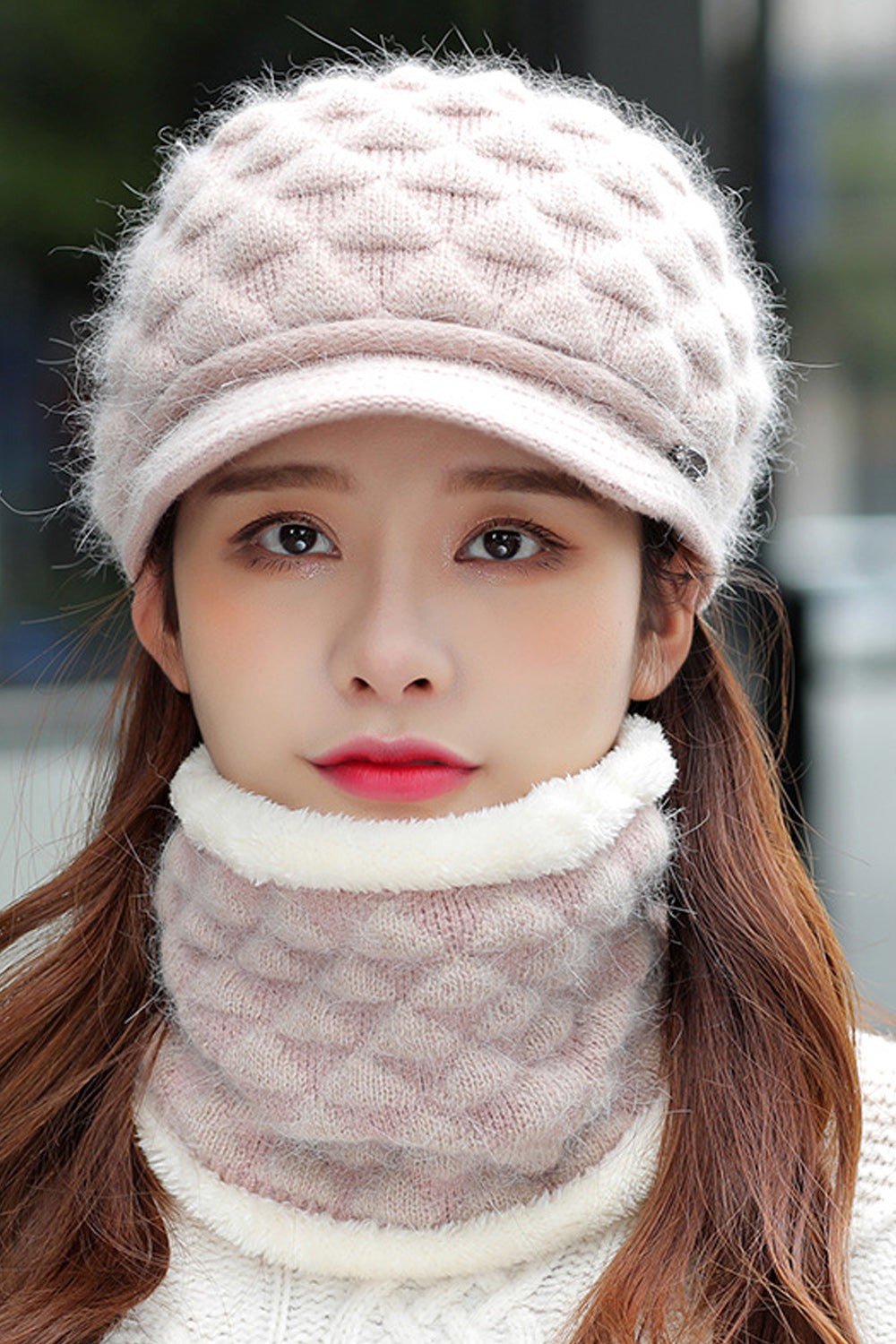 Women Cozy Solid Colored Breathable Winter Knitted Hat