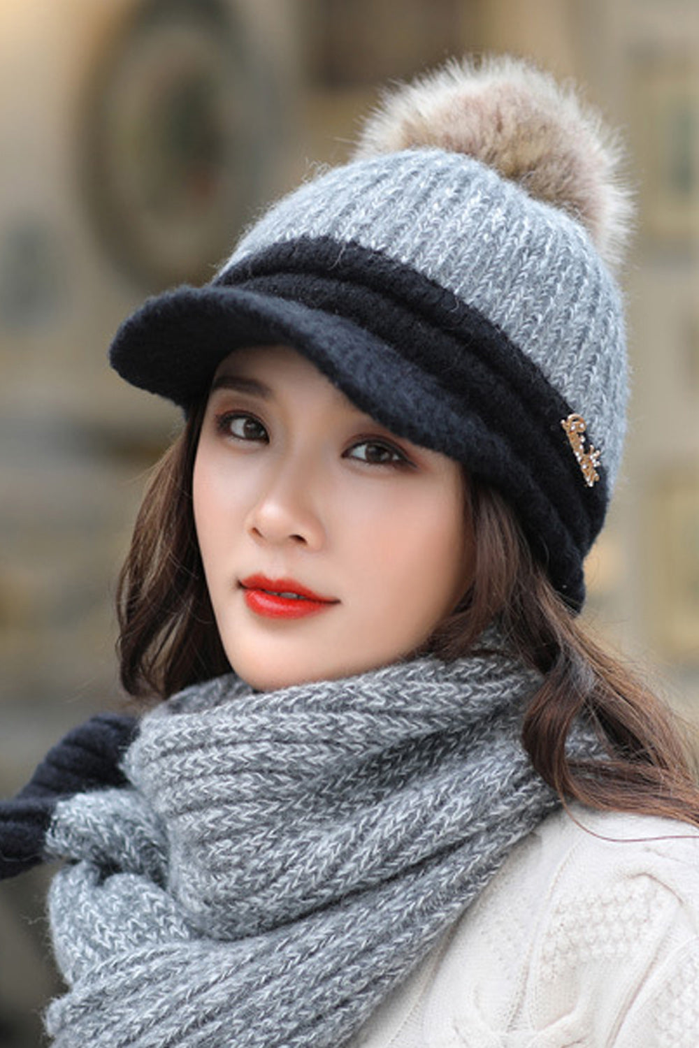 Women Breathable Warm Winter Decent Styled Knitted Hat