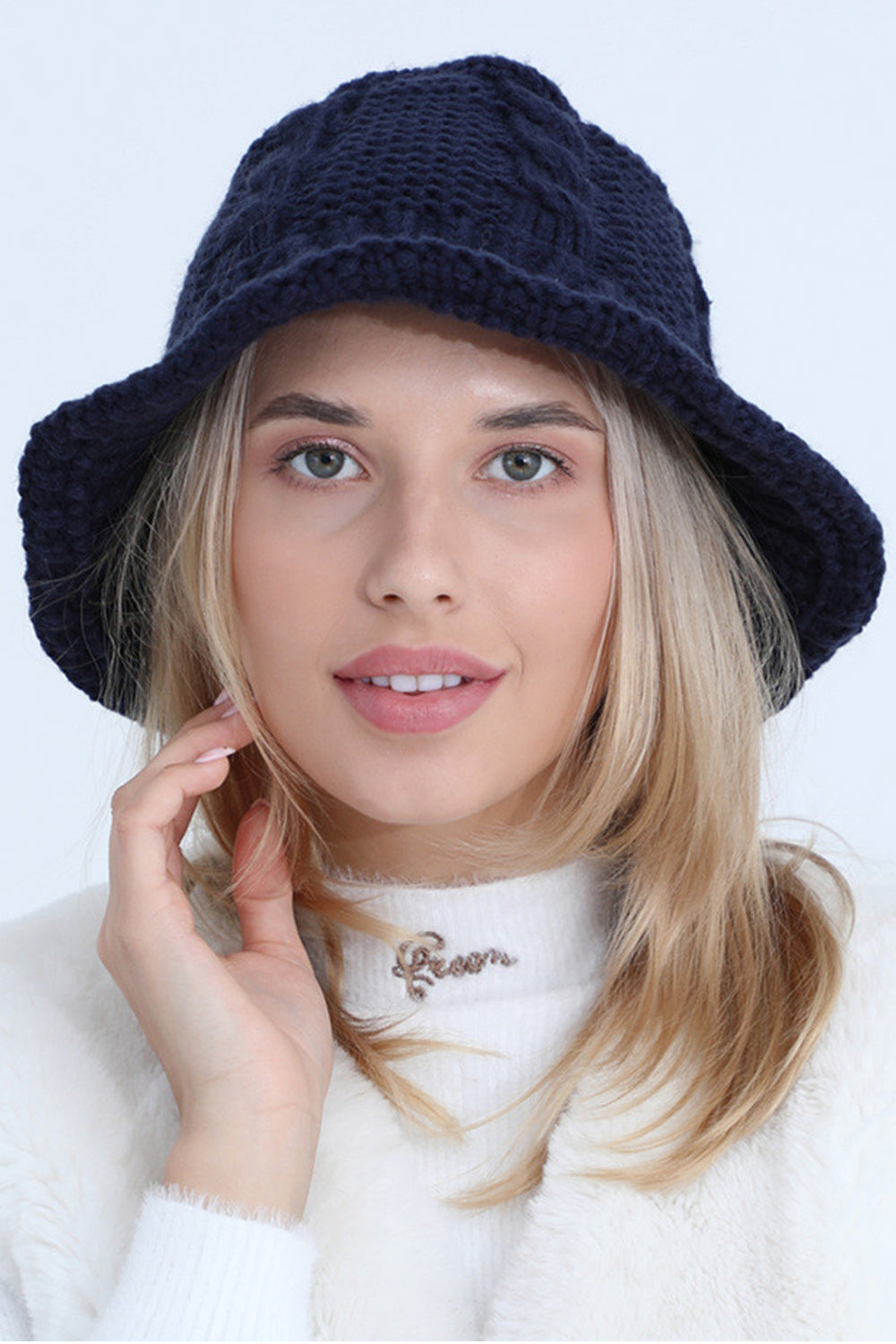 Women Trendy Dome Styled Winter Casual Solid Colored Pretty Knitted Hat