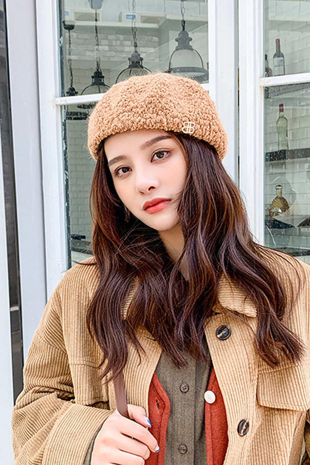 Women Pretty Solid Pattern Thick Winter & Autumn Season Knitted Hat