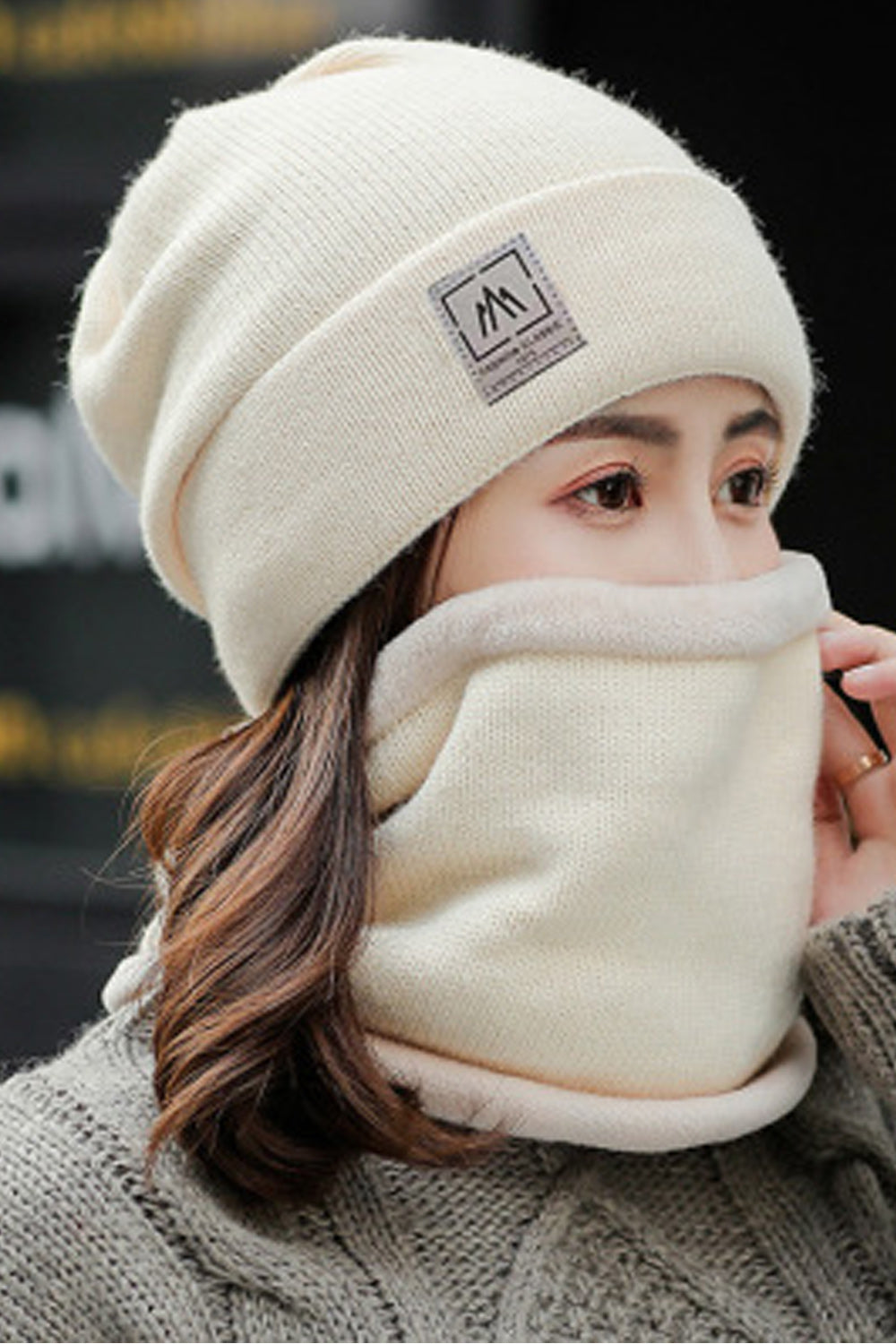 Women Simple Solid Colored Warm Breathable Lovely Knitted Hat