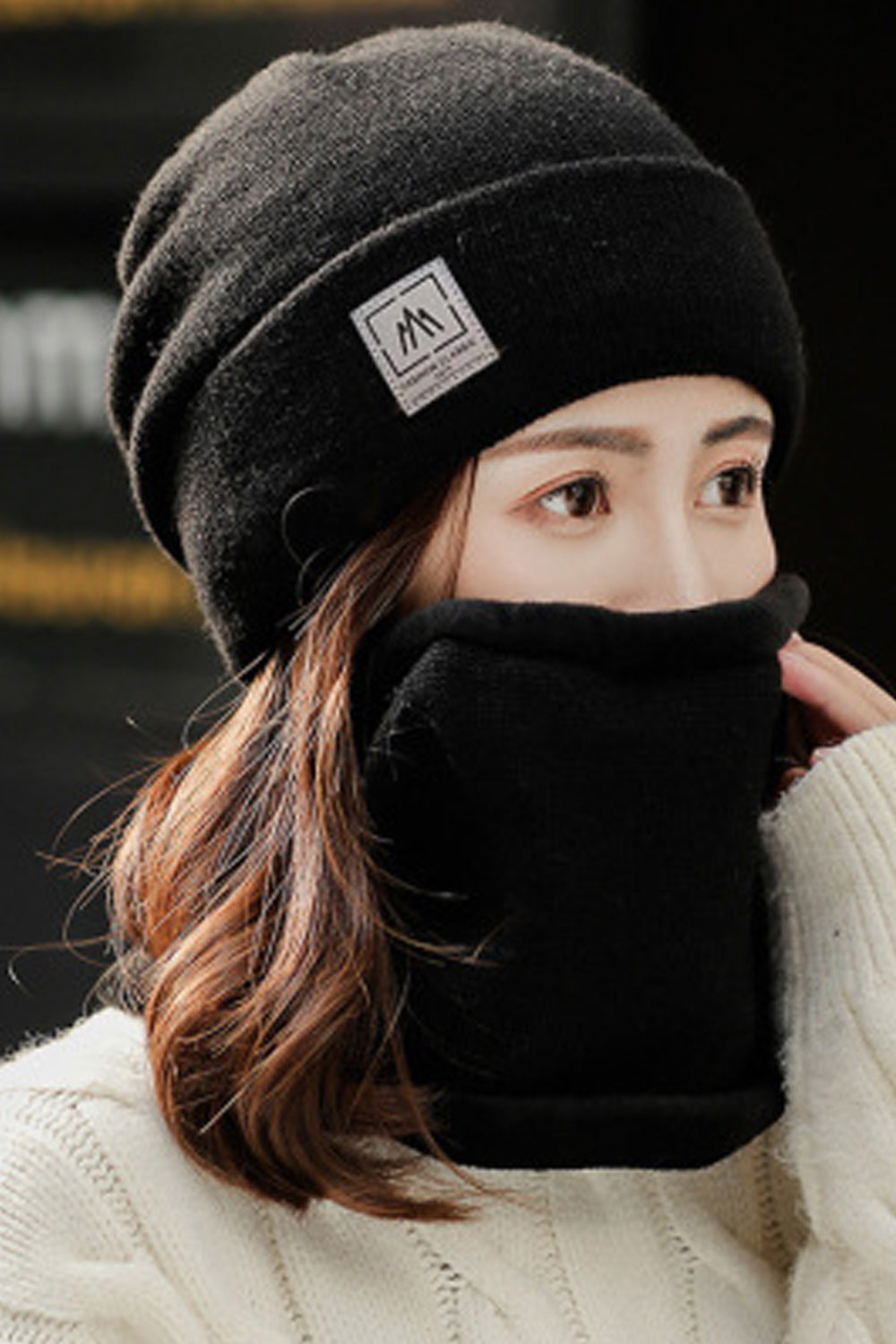 Women Simple Solid Colored Warm Breathable Lovely Knitted Hat