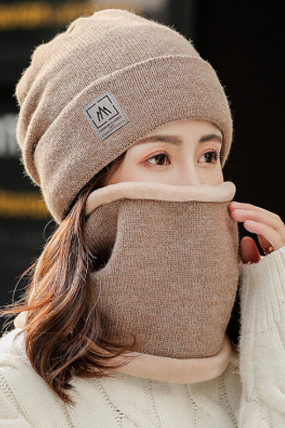 Women Simple Solid Colored Warm Breathable Lovely Knitted Hat