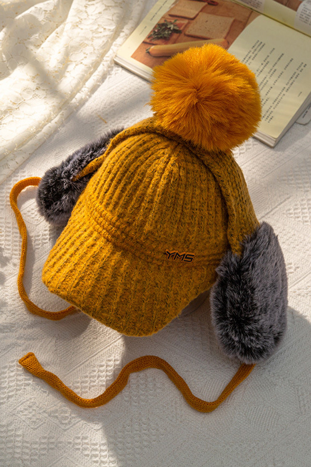 Women Comfortable Hair Ball Decoration Fashionable Knitted Hat