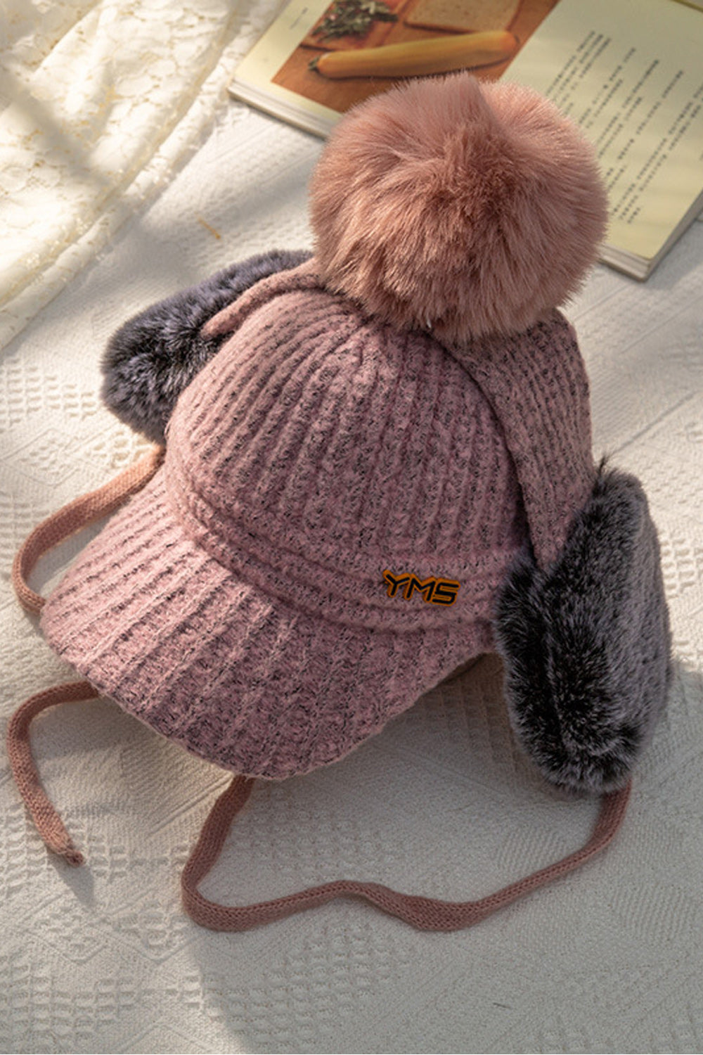 Women Comfortable Hair Ball Decoration Fashionable Knitted Hat
