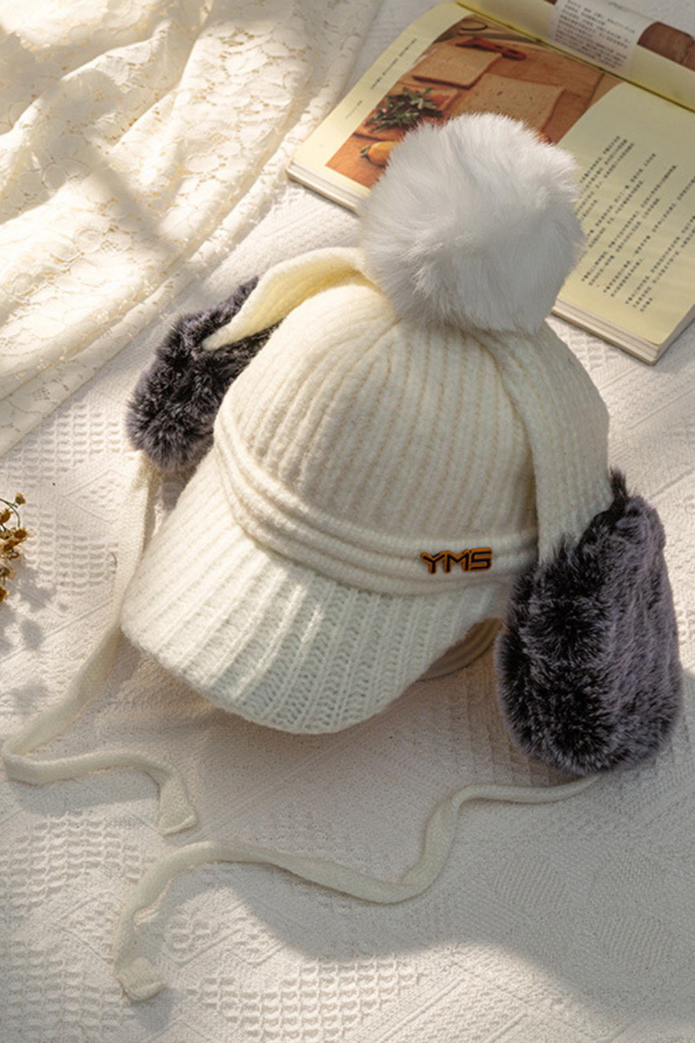 Women Comfortable Hair Ball Decoration Fashionable Knitted Hat