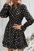 Women Long Sleeve Printed Slim Waist Casual Shirt