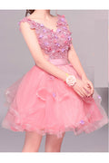 Women Contrast Skirt Flared Round Neck Autumn Dress