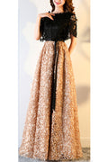 Women Beautiful Long Length Embroidery Pattern Solid Colored Dress