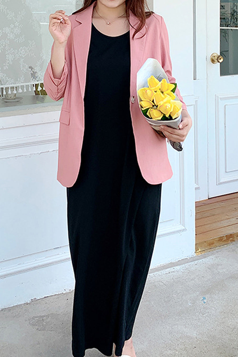Women Plus Sleeveless Loose Fit Long Skirt Dress