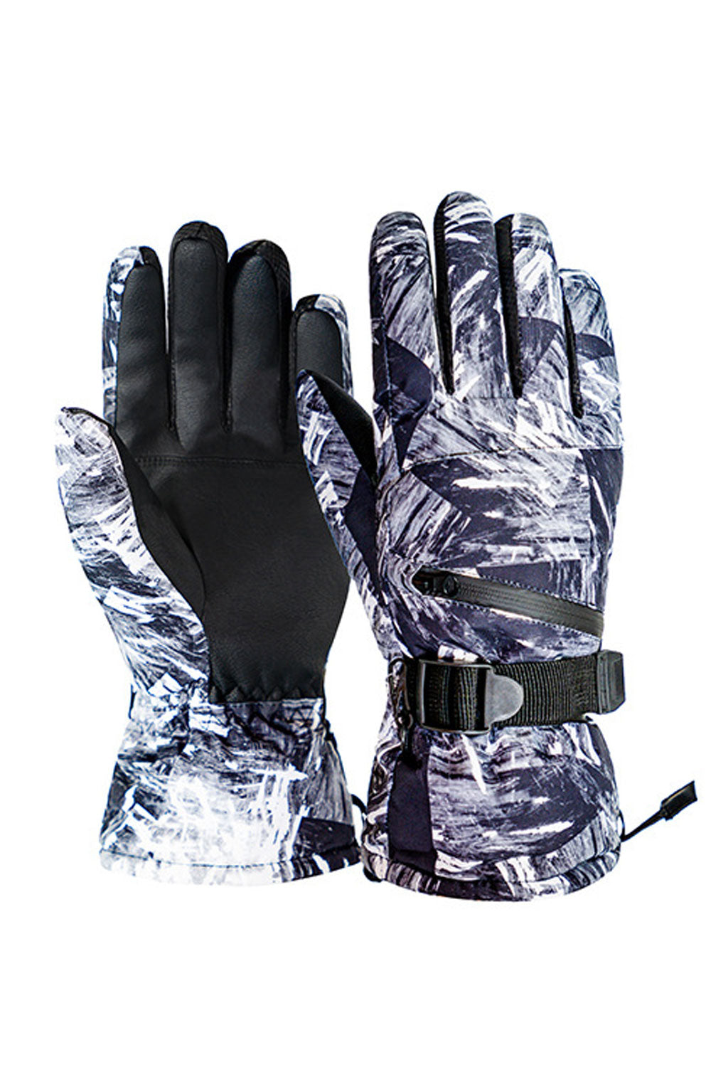 Women Lovely Printed Pattern Waterproof Outdoor Thick & Warm Ski Gloves