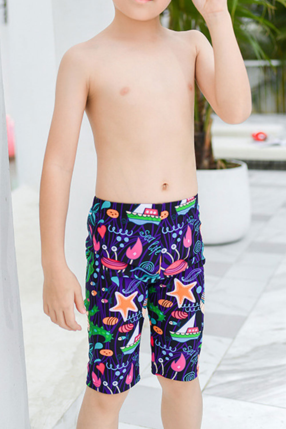 Kids Boys Splendid Printed Pattern Relax Fit Swimwear Short