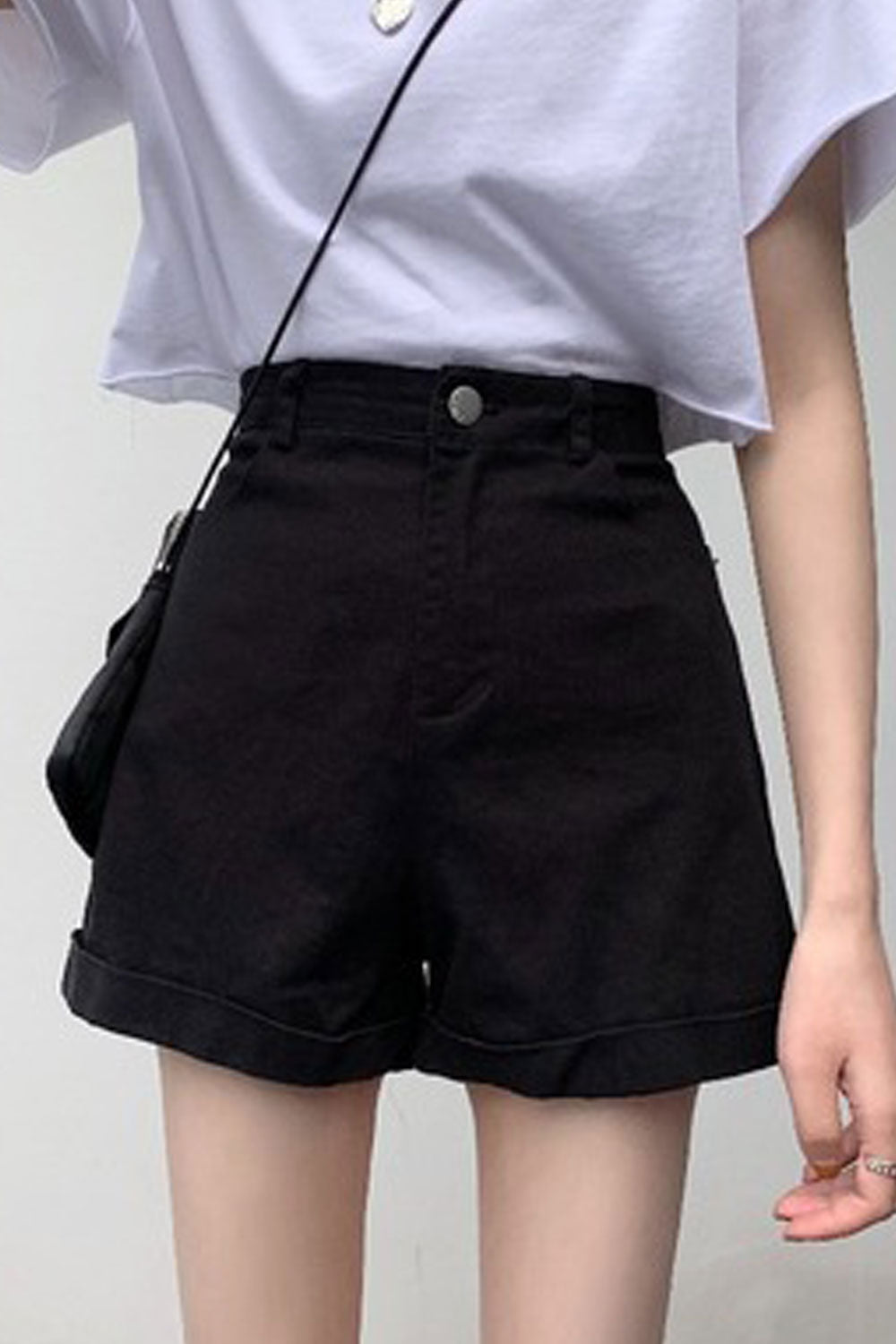 Women Amazing Casual Solid Colored Belt Loops Breathable Short