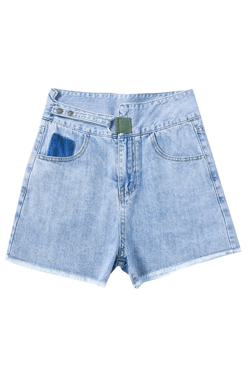 Women Solid Pattern Pretty Summer Casual Pocket Styling Short