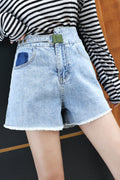 Women Solid Pattern Pretty Summer Casual Pocket Styling Short