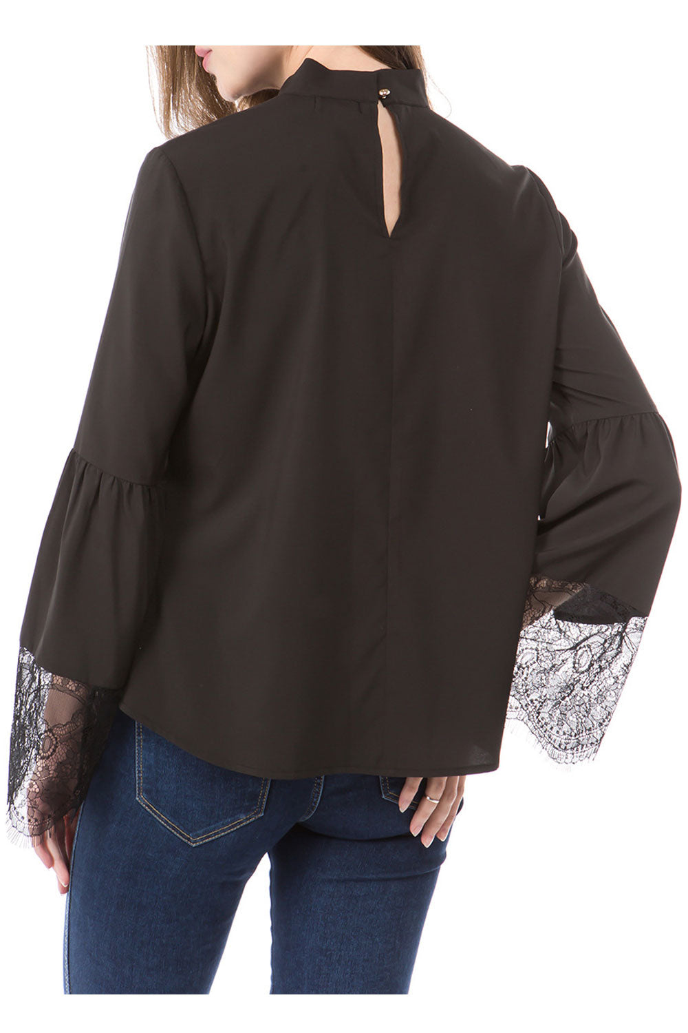Women Lightweight V-Neck Long Sleeve Loose Casual Shirt