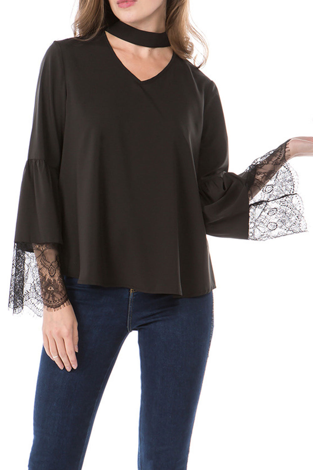 Women Lightweight V-Neck Long Sleeve Loose Casual Shirt