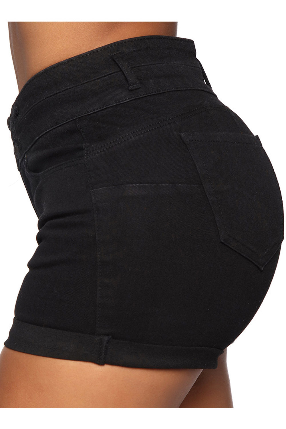 Women Fitted Button Closure Summer Fashion Short