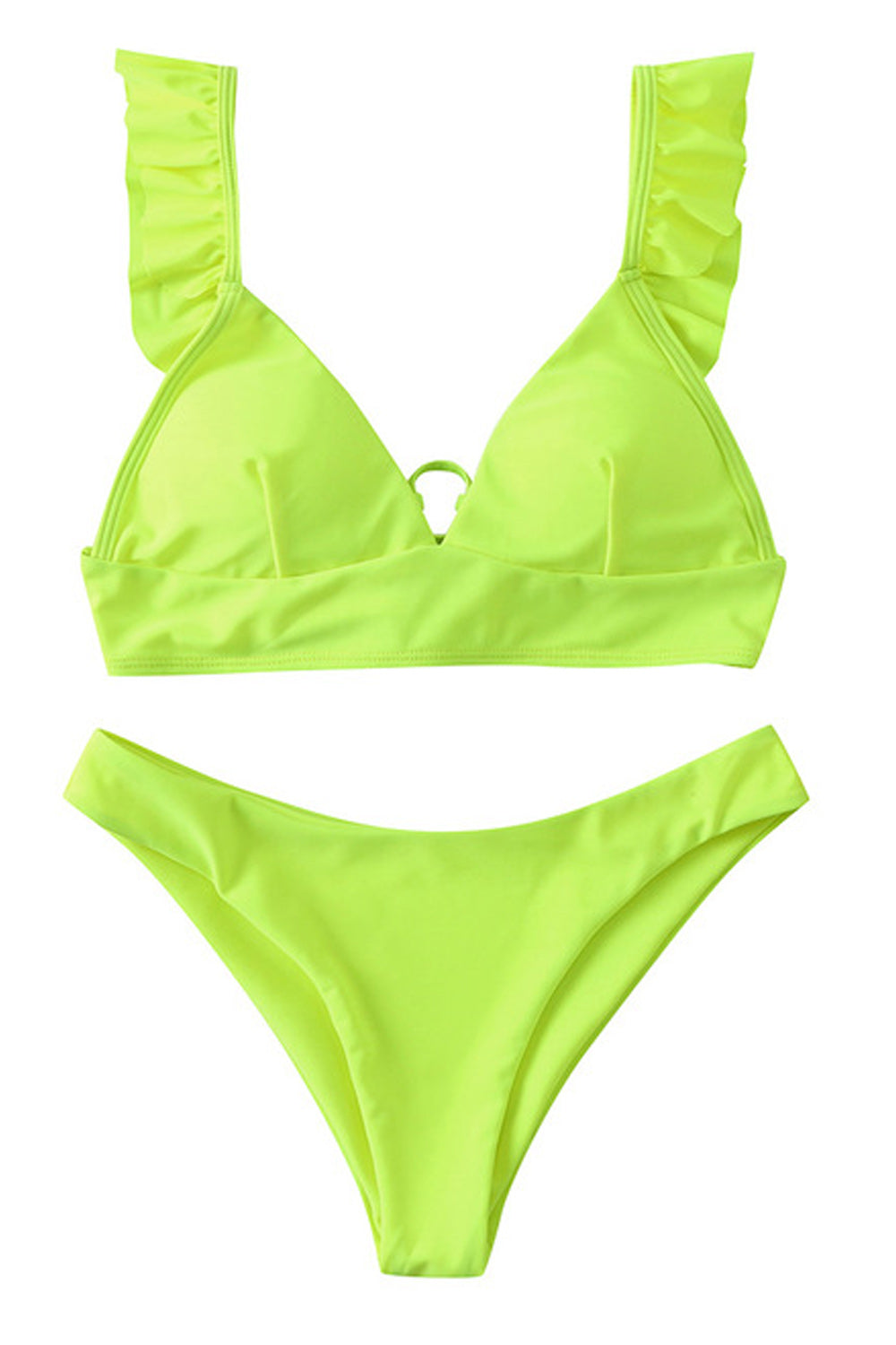 Women Elegant Styled Flying Shoulder Flexible Soft Two Piece ZBSWimwear