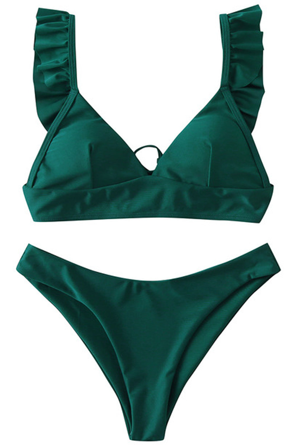 Women Elegant Styled Flying Shoulder Flexible Soft Two Piece ZBSWimwear