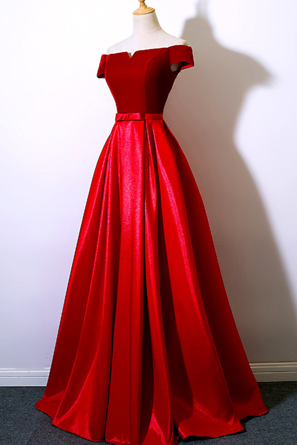 Women Short Sleeve Solid Colored Elegant Soft Silky Evening Dress
