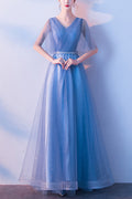 Women V-Neck Style Solid Colored Elegant Thin Charming Wedding Dress