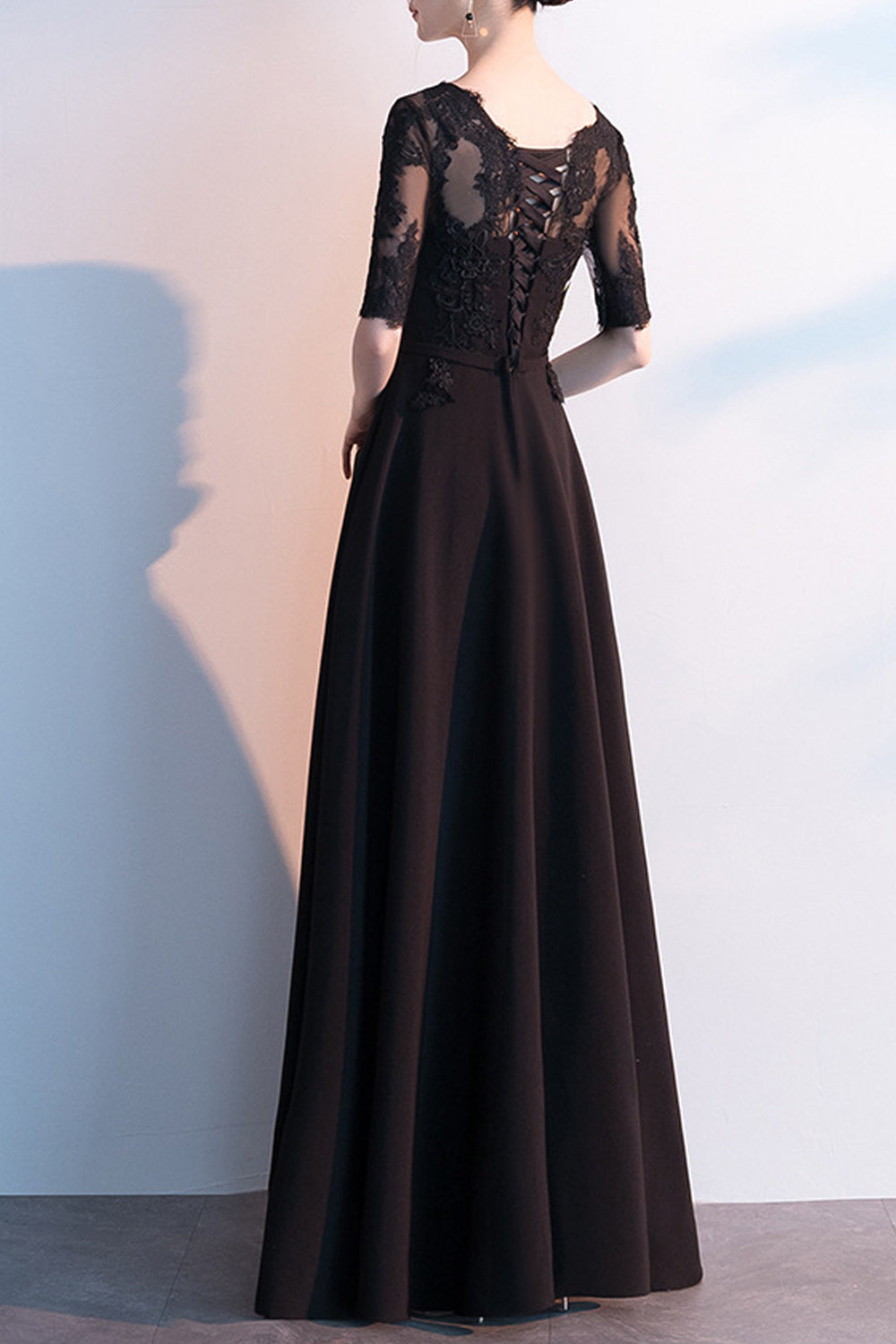 Women Elegant Solid Colored Half Sleeve Easy Lovely Wedding Dress