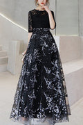 Women Half Sleeve Mid Length Thin Comfortable Evening Dress