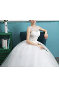 Women Sleeveless Style Round Neck Ball Gown Wedding Dress