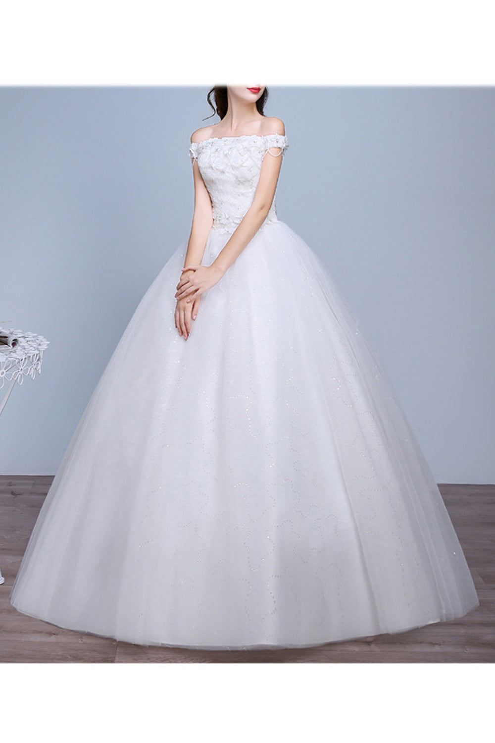 Women Loose Long Skirt Solid Pattern Fashionable Wedding Dress