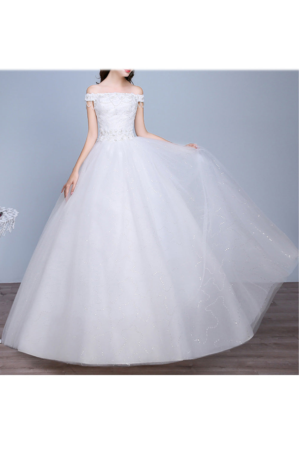 Women Loose Long Skirt Solid Pattern Fashionable Wedding Dress