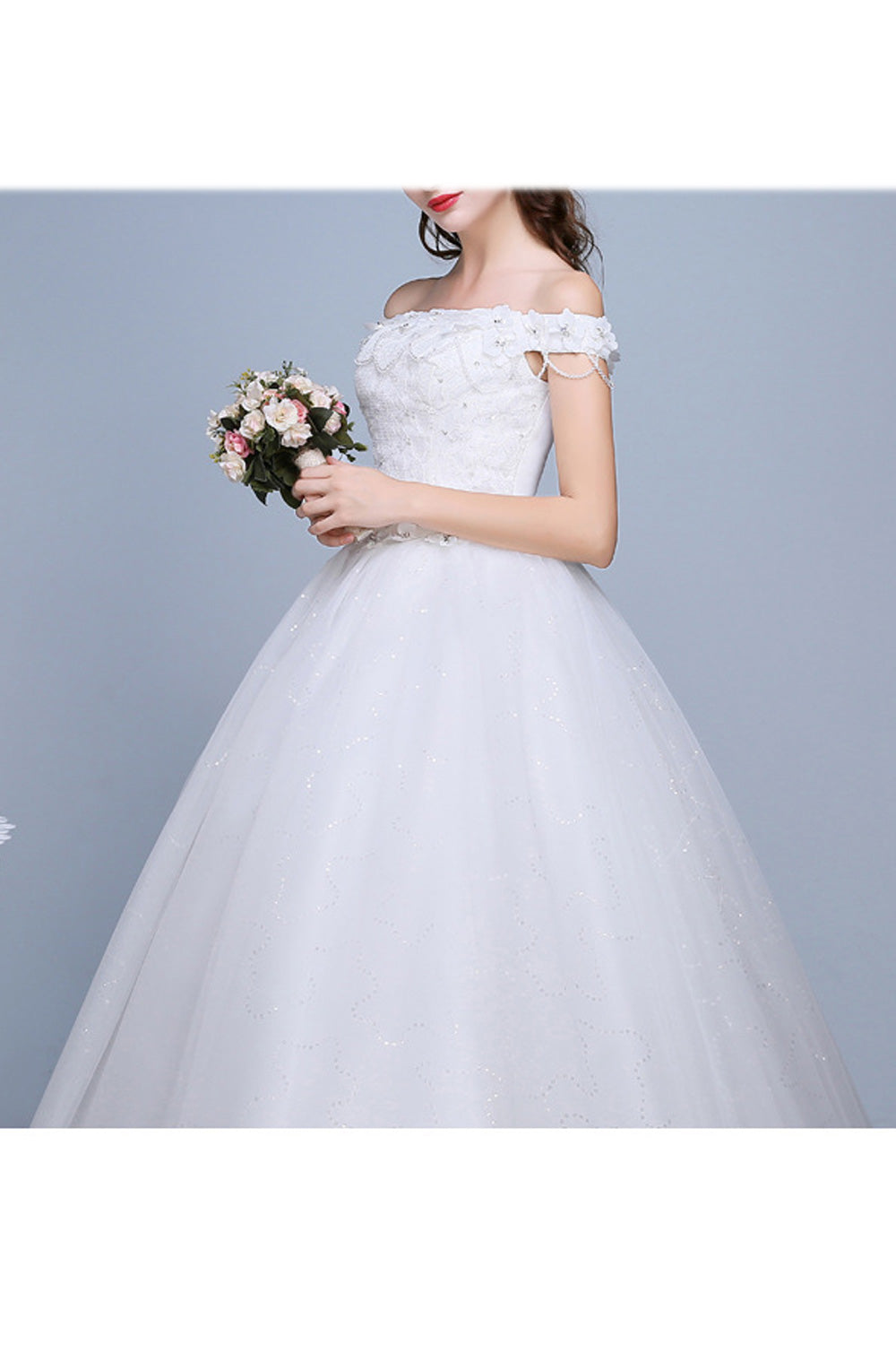 Women Loose Long Skirt Solid Pattern Fashionable Wedding Dress