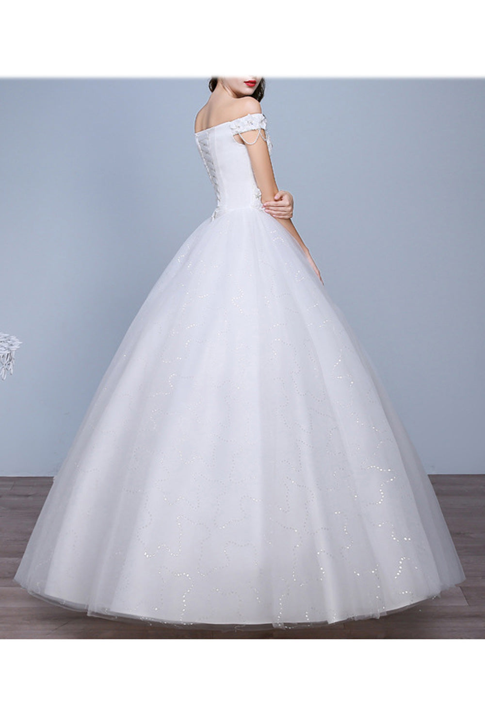 Women Loose Long Skirt Solid Pattern Fashionable Wedding Dress