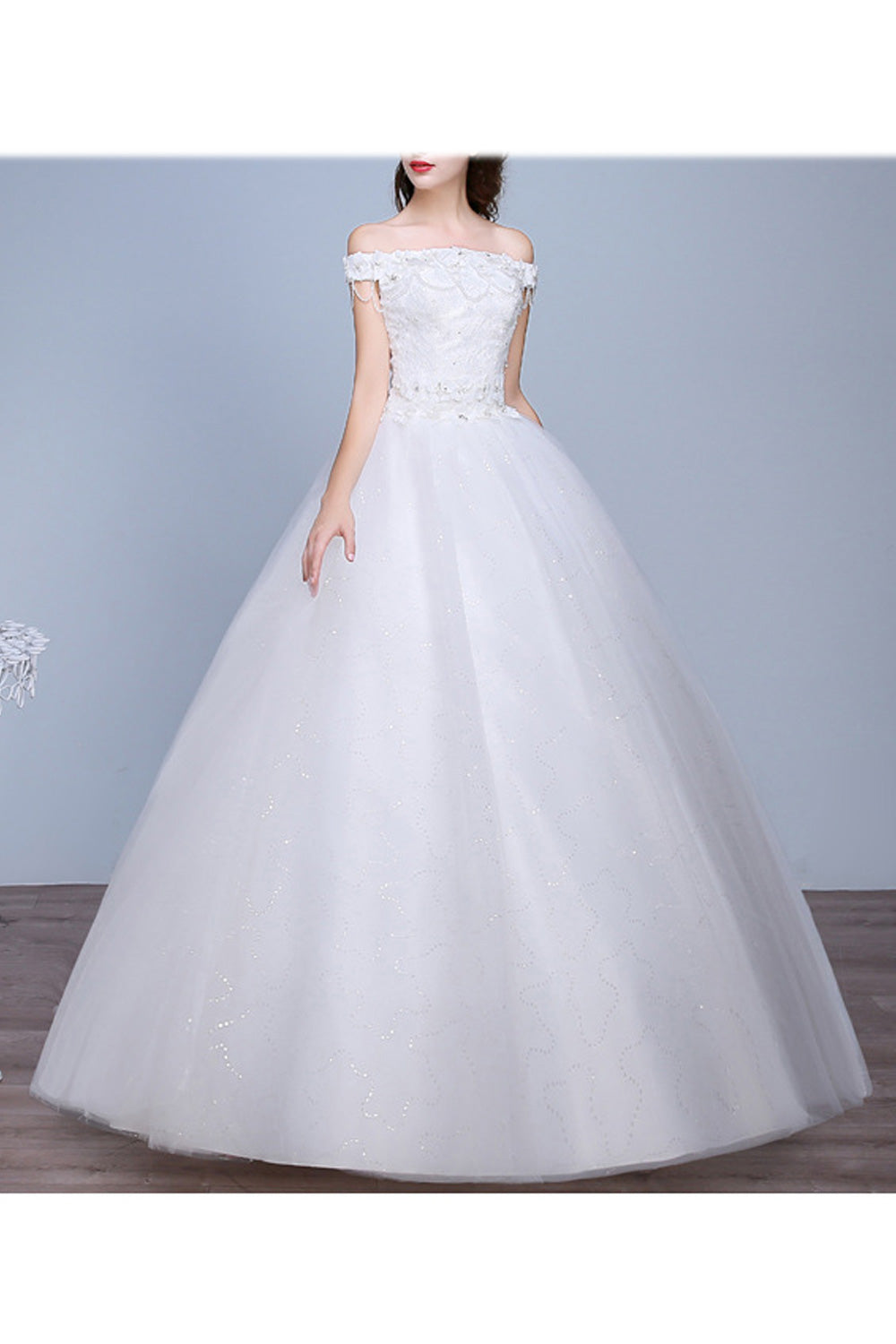 Women Loose Long Skirt Solid Pattern Fashionable Wedding Dress