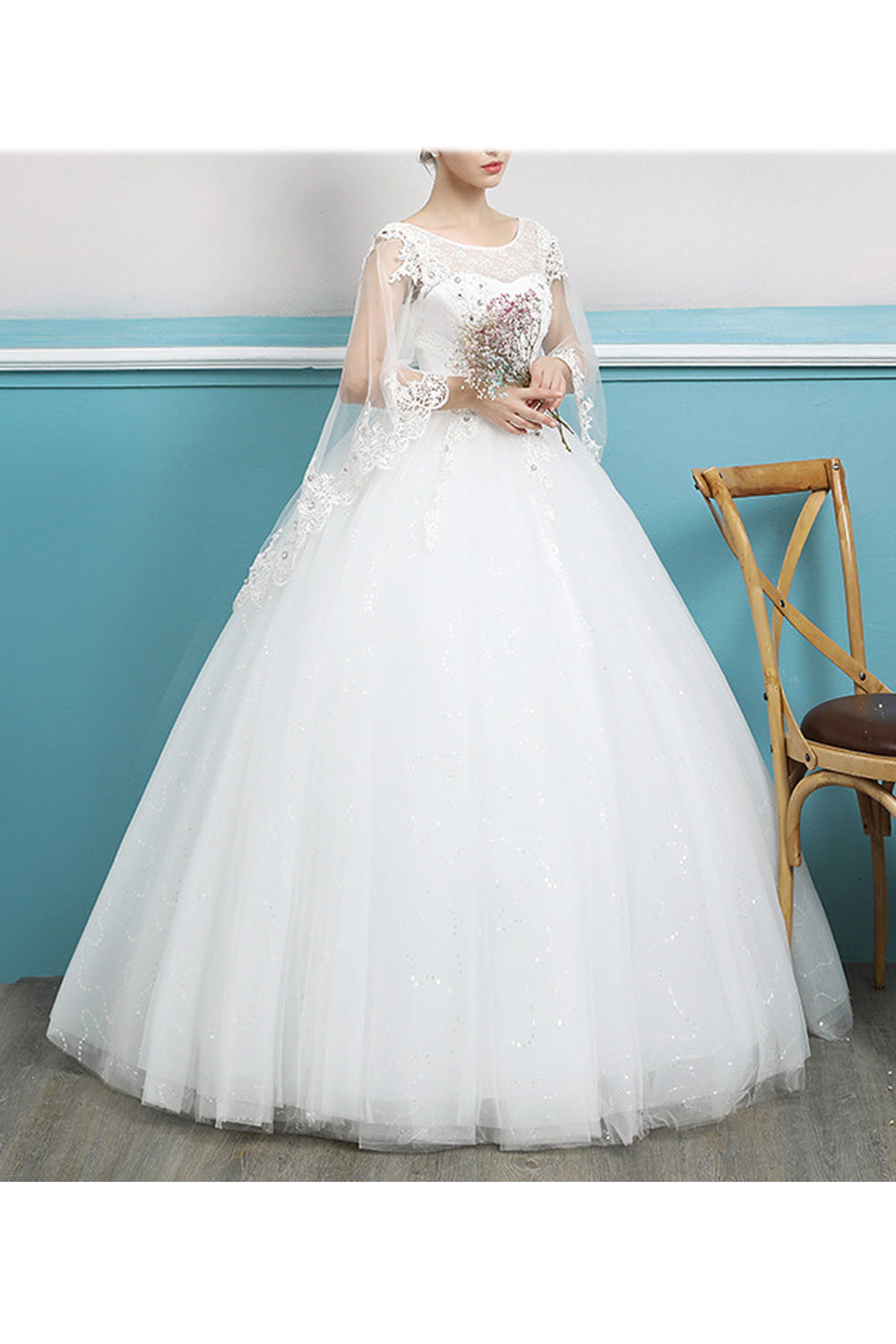 Women Slim Waist Solid Colored Skirt Elegant Style Wedding Dress