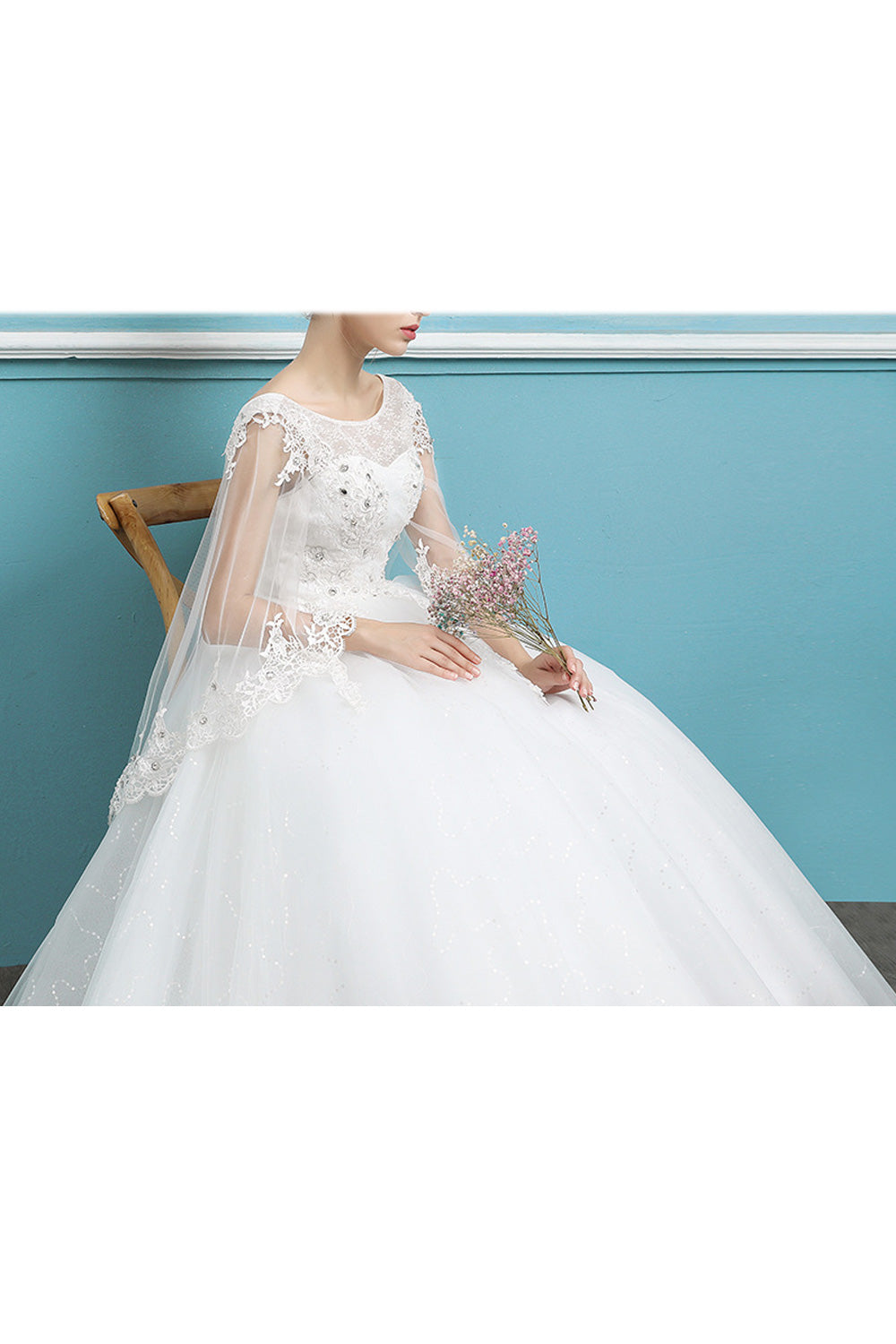 Women Slim Waist Solid Colored Skirt Elegant Style Wedding Dress