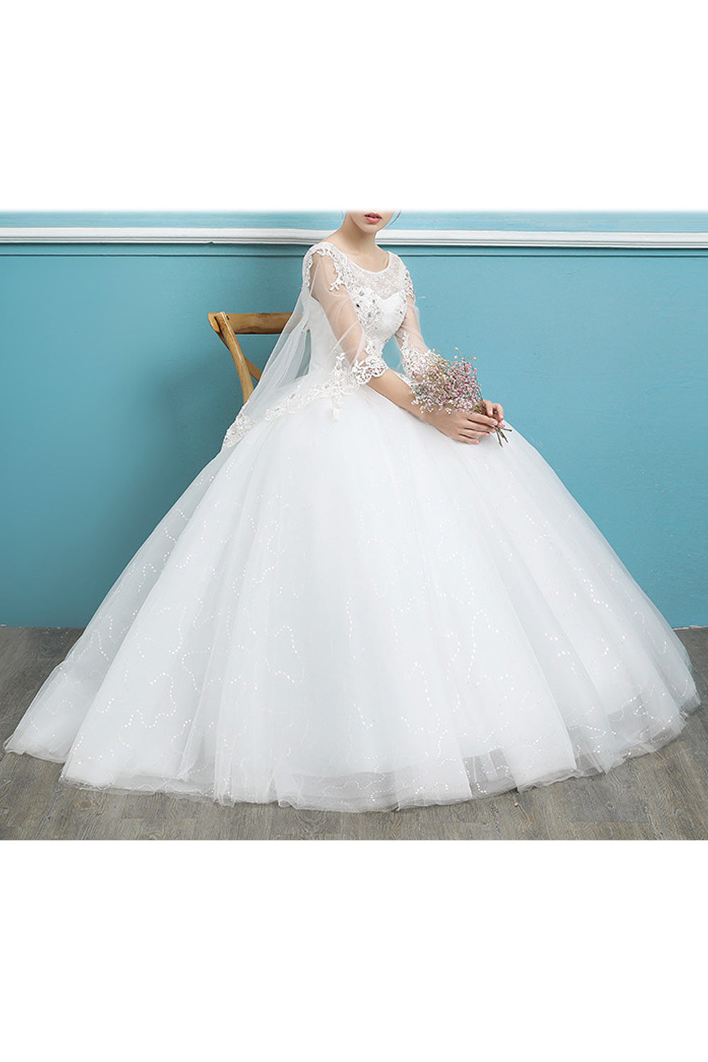 Women Slim Waist Solid Colored Skirt Elegant Style Wedding Dress