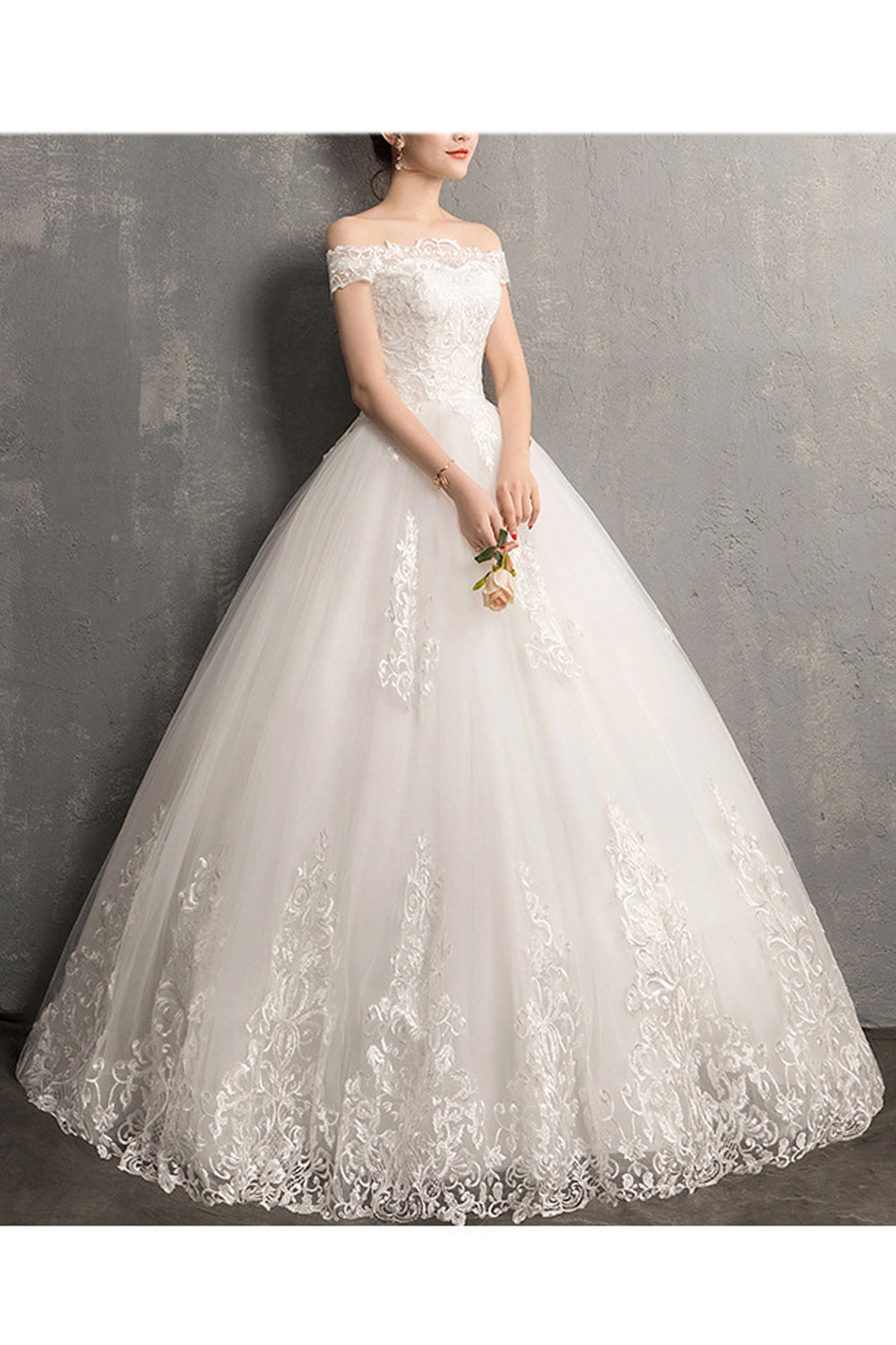 Women Elegant Solid Pattern Loose Long Skirt Classy Wedding Dress