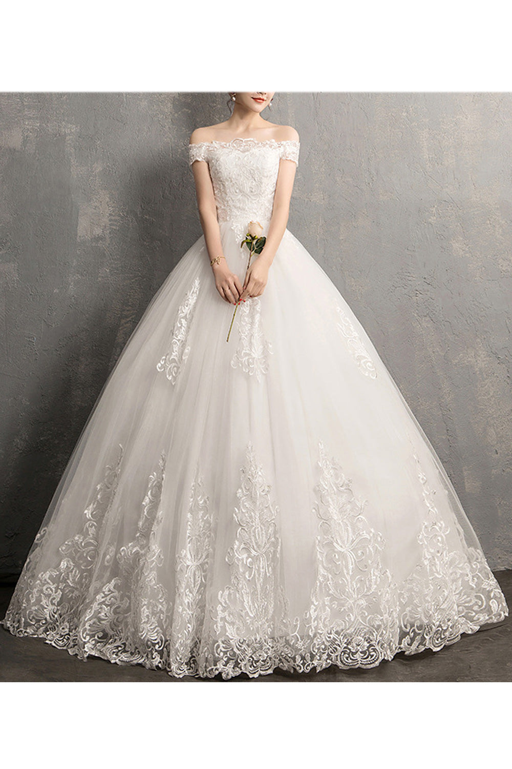 Women Elegant Solid Pattern Loose Long Skirt Classy Wedding Dress