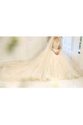 Women Strap Neck Thin Trendy Solid Pattern Wedding Dress