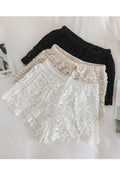 Women Drawstring Waist Lace Up Casual Short