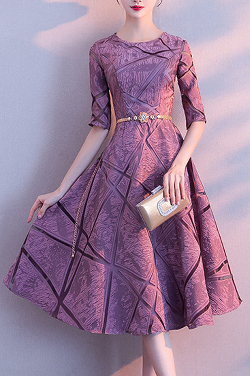 Women Breathable Loose Skirt Half Sleeve Fashionable Evening Dress