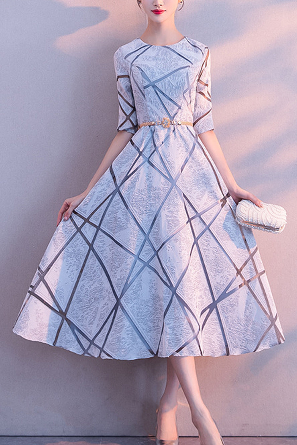 Women Breathable Loose Skirt Half Sleeve Fashionable Evening Dress