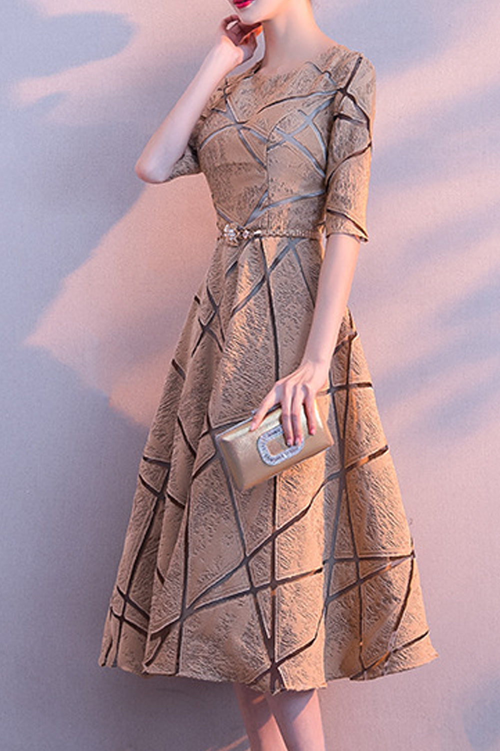 Women Breathable Loose Skirt Half Sleeve Fashionable Evening Dress