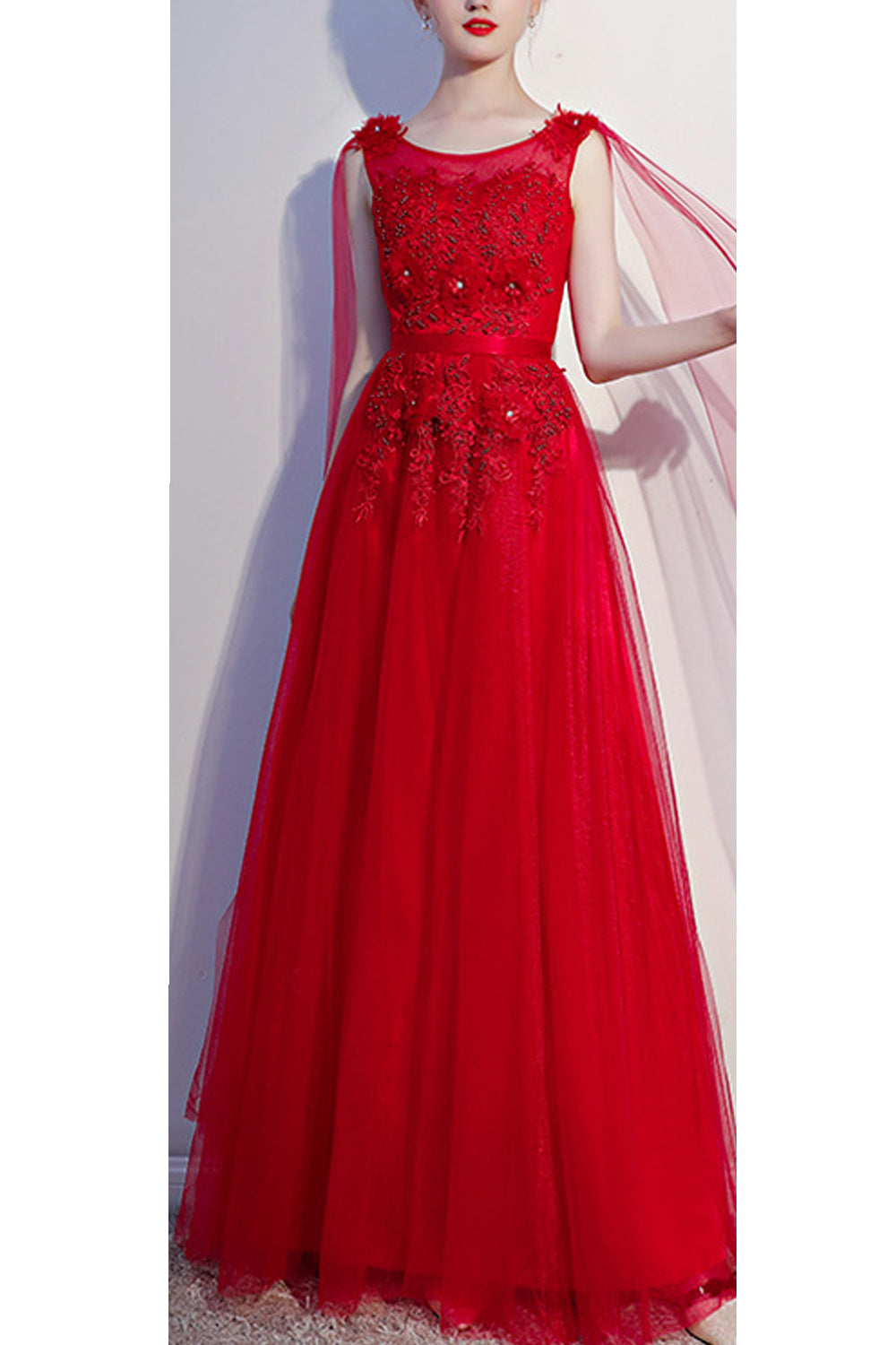 Women Elegant Solid Pattern Sleeveless Style Classy Evening Dress