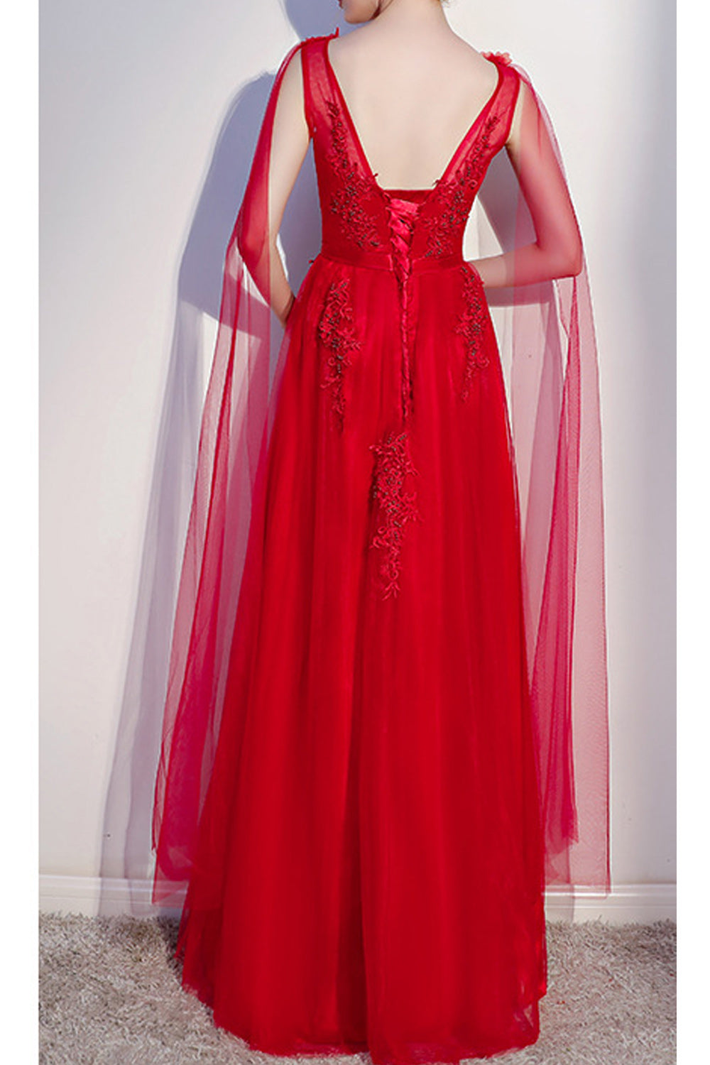 Women Elegant Solid Pattern Sleeveless Style Classy Evening Dress