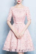 Women Half Sleeve Short Skirt Beautiful Embroidered Style Party Dress