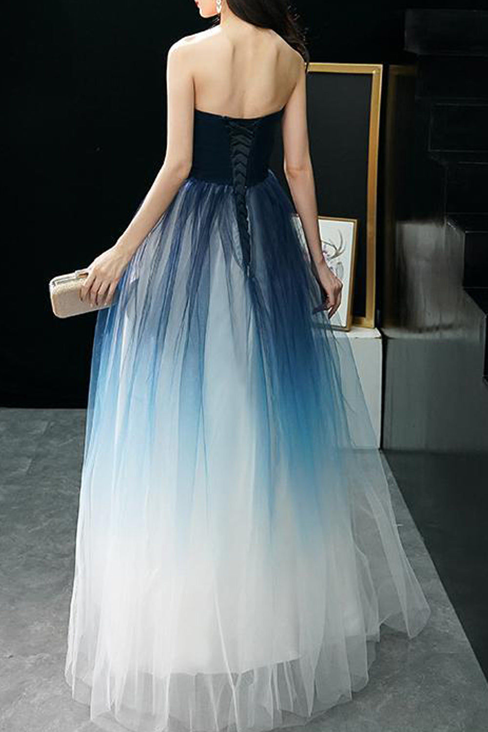 Women Double Shaded Off-Shoulder Comfortable Wedding Party Dress