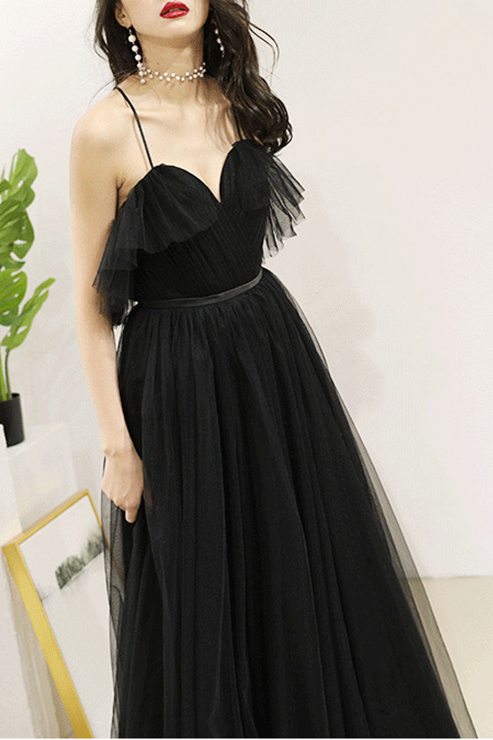 Women Cross Strap Neck Solid Colored Thin Long Skirt Evening Dress